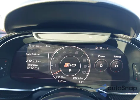 2020 Audi R8 V10 Performance Quattro S Tronic z USA, uszkodzony, nr VIN WUAKBAFX9L7900780